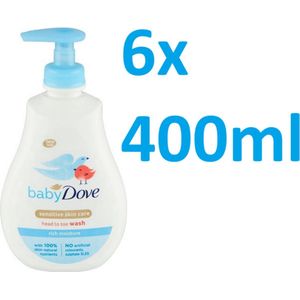 Dove - Baby - Head To Toe Wash - Sensitive - 6 x 400ml - Voordeelverpakking