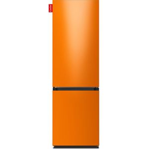 COOLER LARGECOMBI-AORA Combi Bottom Koelkast, E, 198+66l, Gloss Bright Orange All Sides