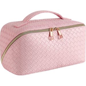 YONO Reis Make Up Tas - Toilettas Etui - Cosmetica Tas - Beauty Case Organizer - Large - Roze