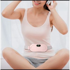 Warmteband voor verlichting van menstruatiepijn - Verwarming en massage voor verlichting van menstruatiepijn - Massagekussen voor verlichting van menstruatiepijn - Rug- en buikverwarmer - 3 warmtestanden - Met vibratietechnologie