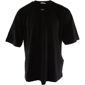 Off White - T-shirt - Zwart - Heren - 100% Katoen