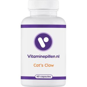 Vitaminepillen.nl | Cats Claw/Kattenklauw - Capsules - 60 stuks - Behoudt van goede gewrichten. Versoepelt en maakt gewrichten flexibeler. Verbeteren en ondersteunen het immuunsysteem. Ontstekingsremmend- Een echte anti oxidant, tegen slechte cellen.