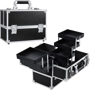 Kapperskoffer - Kapperstas - Visagie - Cosmetica Organizer - Zwart