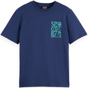 Scotch & Soda - Regular Fit - T-shirt - Korte Mouwen - Logo op de Linkerborst