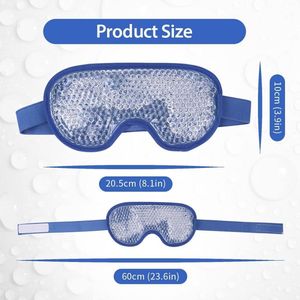 Verkoelend oogmasker - bij migraine gezwollen ogen droge ogen en hoofdpijn (donkerblauw)