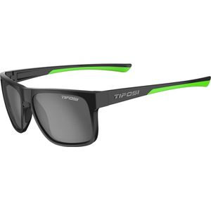 TIFOSI Swick Sportbril / Zonnebril - Satin Black-Neon - Gepolariseerde Smoke lenzen - Pasvorm L-XL