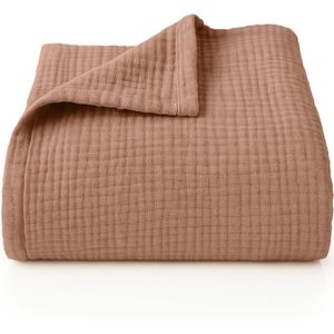 Blumtal Bedsprei Katoen Mousseline - OEKO-Tex gecertificeerd - Lichtgewicht sprei - 200 x 230 cm - Koper