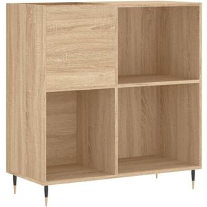 Zylo® Platenspeler Kast - Platenspeler Meubel - Ip Kast - 85x38x89cm - Sonoma Eik