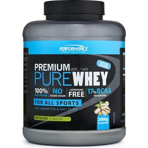 Performance - Pure Whey (Pistache - 2000 gram) - Whey Protein - Eiwitpoeder - Eiwitshake - Proteine poeder - 66 shakes