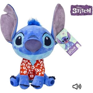 Disney - Stitch Hawaii knuffel met geluid - 30 cm - Pluche - Lilo & Stitch knuffel - Disney knuffel