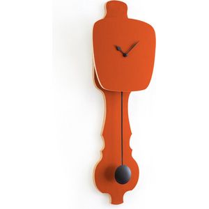 KLOQ Wandklok Roest Rood & Diep Zwart maat S