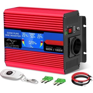 Lexium Omvormer 12V 230V - Spanningomvormer - Auto omvormer - Stopcontact - Autolader