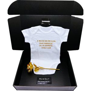 Zwangerschapsaankondiging - romper - rompertje gevuld - maat - kan ook rechtstreeks als cadeau worden verstuurd