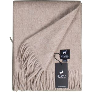 Van Buren - Alpaca Wollen Plaid - Licht Beige - Deken van Alpaca Wol - 200x150cm