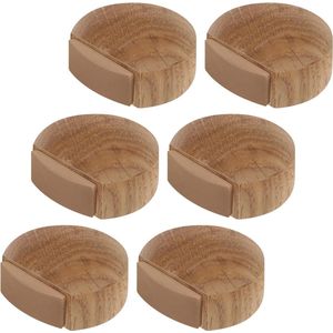 Elegante Zelfklevende Deurstopper van Hout voor Vloer - 6 Stuks - Perfecte Oplossing voor Muren en Meubels