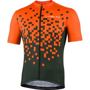 Nalini - Heren - Fietsshirt - Korte Mouwen - Wielrenshirt - Groen - Oranje - NEW ATLANTA - L