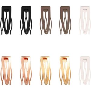 10 stuks dubbele grip haarspeldjes - antislip metalen snap kinder haarspeldjes voor meisjes - haaraccessoires (5 kleuren)
