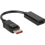 DisplayPort naar HDMI adapter - DP 1.4 / HDMI 2.0 (4K 60Hz + HDR) / zwart - 0,15 meter