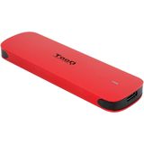 TOOQ - TQE-2201R Externe SSD-behuizing - Rood - Aluminium