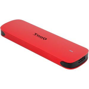 TOOQ - TQE-2201R Externe SSD-behuizing - Rood - Aluminium