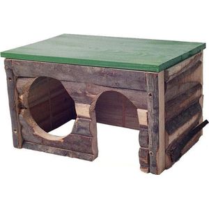 Houten Blokhut medium voor Ratten, Cavia enz...