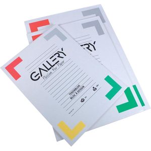 Gallery tekenblok formaat 24 x 32 cm extra zwaar houtvrij papier 190 g/m² blok van 20 vel