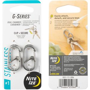 Nite Ize G-Series Karabijnhaak 2-Pack zilver #1