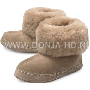 Donja-HD Pantoffels Maat 41/42 – 100% dikke Wol – Suède Leder – Handgemaakt – Unisex