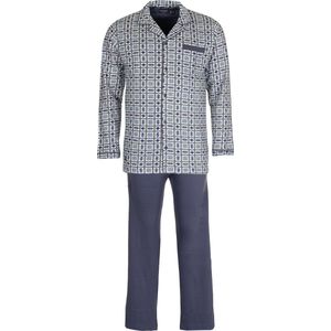 Pastunette Pyjama - Katoen - Doorknoop - Blauw - Maat 48