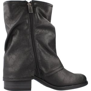 Mustang - Persea - Enkellaarsjes - Zwart - 3 tot 5 cm - Ritssluiting - Casual