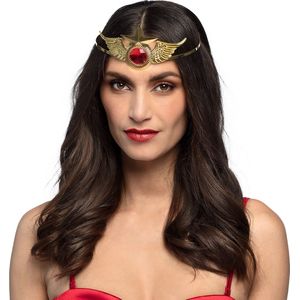 Boland - Tiara Power woman Goud - Één maat - Volwassenen - Vrouwen - Fantasy - Superheldin