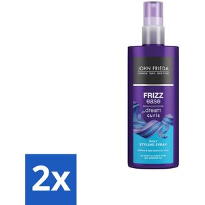 John Frieda – Styling Spray – Frizz Ease Dream Curls Daily – Krulverzorging – 200 ml - Voordeelverpakking - 2 stuks