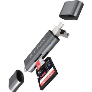 SD Kaartlezer USB 3.0 met 3 USB-aansluitingen voor SD & Micro-SD