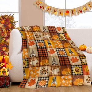 Boraboi® Zachte en warme pompoendeken voor herfst en Halloween sfeer thuis