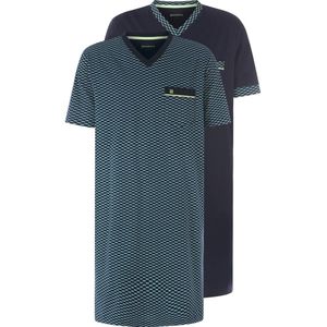 Babista herren Twin Pack Nachthemd - 48/50 - donkerblauw