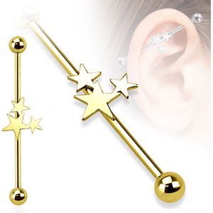 Oorpiercing - Sterren - Chirurgisch Staal - Verkocht per Stuk