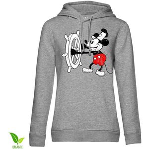 Hybris Hoodie Steamboat Willie Girls Hoodie HY-57-SBW001-H70-7 HeatherGrey-S