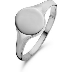 New Bling 9NB 0271 50 Zilveren Ring - Zegelring Rond - maat 50 - Zilverkleurig