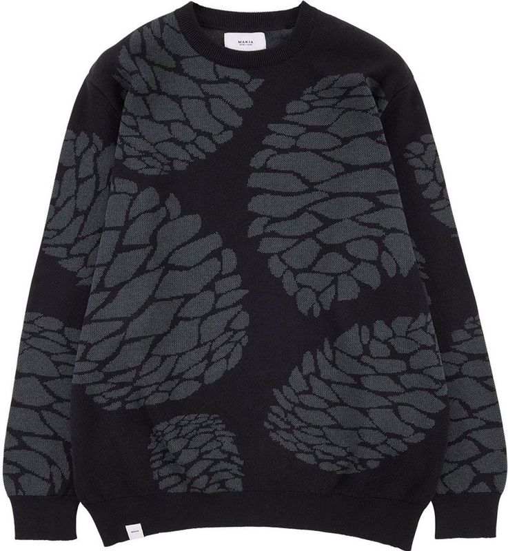 Makia - Cones - Trui - Zwart - Gebreid - 100% Biologisch Katoen