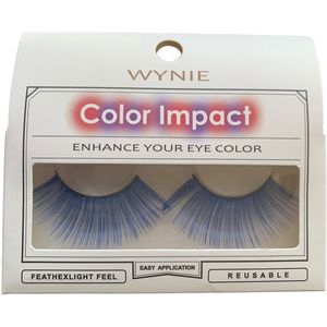 Wynie - Nep Wimpers - Valse Wimpers - Fake Lashes - Blauw - 2,3 cm. lang - Zonder lijm - 1 Paar - UA153420