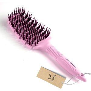 Flexy Shape Haarborstel voor Zacht Ontwarren - Ergonomische Handgreep en Veganistische Borstelharen