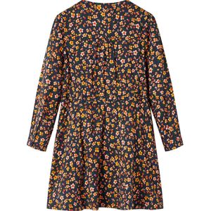 Kinderjurk marineblauw met bloemetjesprint maat 116 Kinderjurk - Jurkje - Meisjesjurk - Zomerjurk - Langmouwjurk