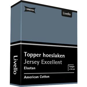 Livello Hoeslaken Topper Jersey Excellent Denim 250 gr 180x200 t/m 200x220