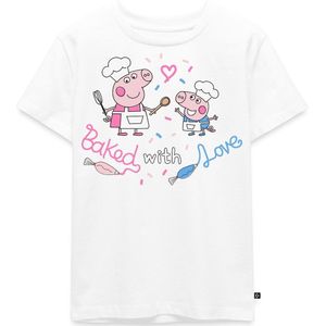 Peppa Pig Design Baked With Love Premium T Shirt Kinderen
