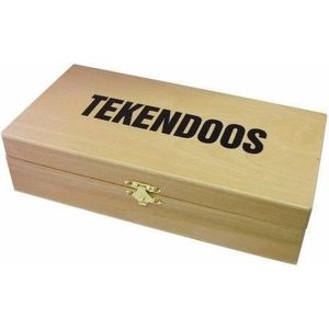 Houten tekendoos 27 x 15 cm