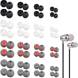 Pack van 48 Vervangende Silicone Oordopjes - Hoofdtelefoon Bevestigingen - Rubber Oordopjes - AirPods Pro Oordopjes - 4 Kleuren - 3 Maten - Compatibel met de Meeste In-Ear Hoofdtelefoons (11/12/13mm)