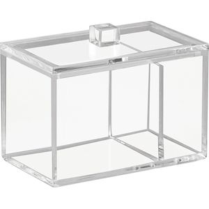 iDesign - Clarity - Wattenstaafjes- en Wattenschijfjeshouder - Transparant