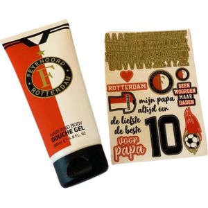 Feyenoord Douchegel met Stickers geschenk cadeau 200 ml