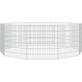 vidaXL-Konijnenkooi-met-10-panelen-54x60-cm-gegalvaniseerd-ijzer