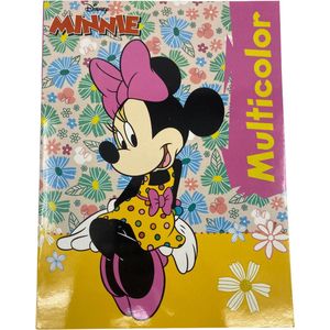 MultiColor - Disney Minnie roze kleurboek - kleurboek - 32 pagina's waarvan 16 kleurplaten en 16 voorbeelden - voor kinderen - geschikt voor kleurpotloden en stiften - knutselen - kleuren - cadeau - kado - verjaardag - kerst - Sinterklaas